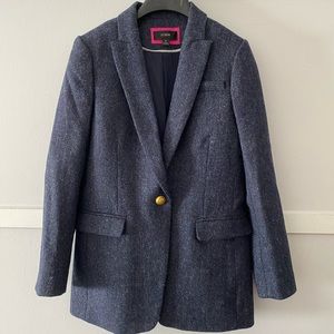 J. Crew English Wool Herringbone Blazer - Size 6